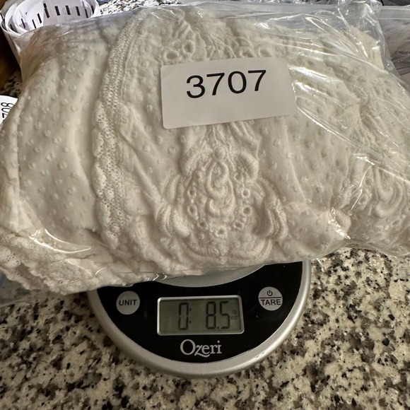 Love Shack Fancy Leno Mini Dress Long Sleeve V Neck Womens White Size 2 - Picture 15 of 15